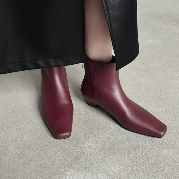CHIKO Adeline Square Toe Block Heels Ankle Boots