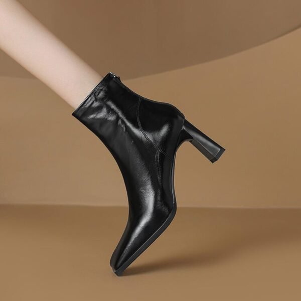 CHIKO Adeola Square Toe Chunky Heels Ankle Boots - Image 2
