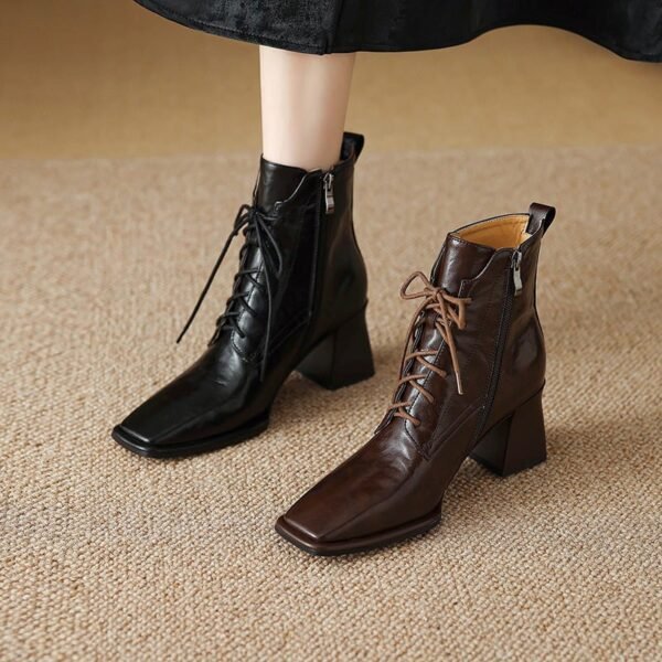 CHIKO Abey Square Toe Block Heels Ankle Boots - Image 2