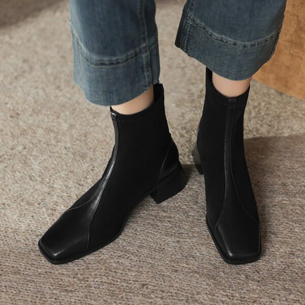 CHIKO Acevedo Square Toe Block Heels Ankle Boots - Image 2