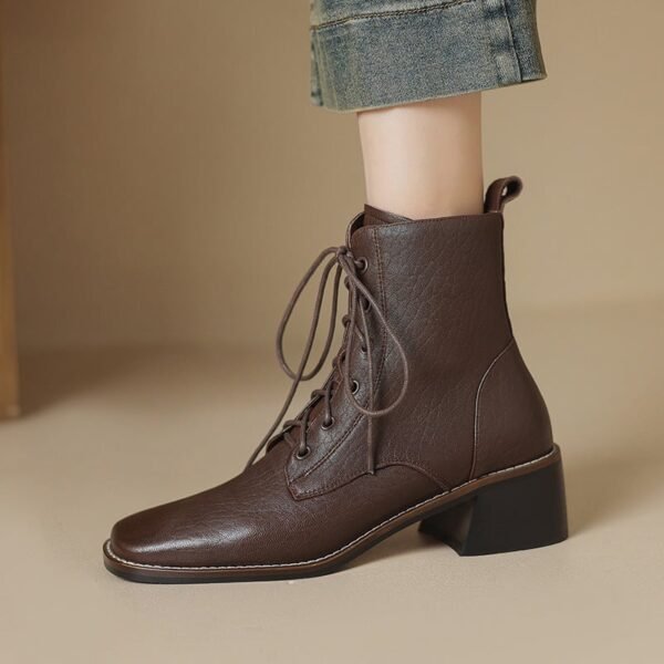 CHIKO Acacia Square Toe Block Heels Ankle Boots - Image 2
