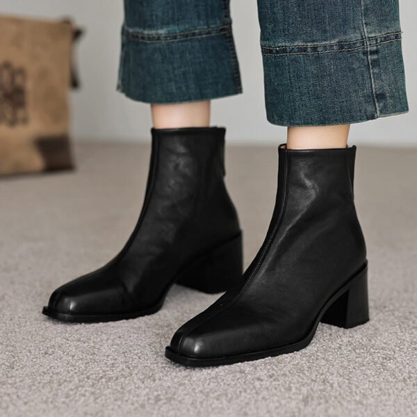 CHIKO Accalia Square Toe Block Heels Ankle Boots - Image 2