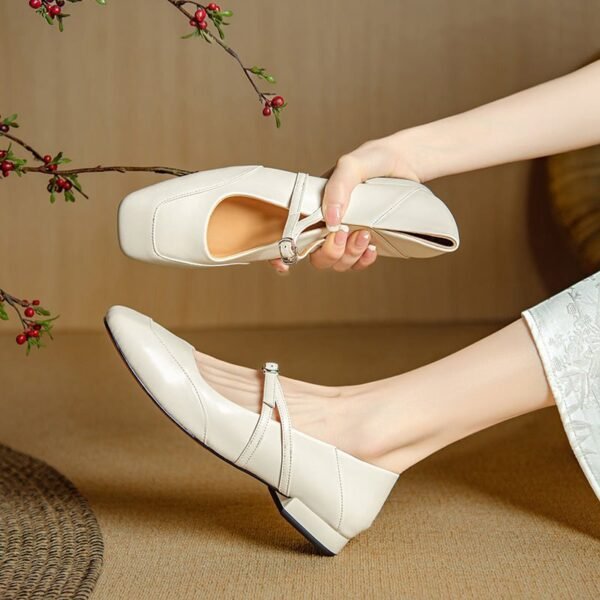 CHIKO Abilene Square Toe Block Heels Mary Jane Shoes