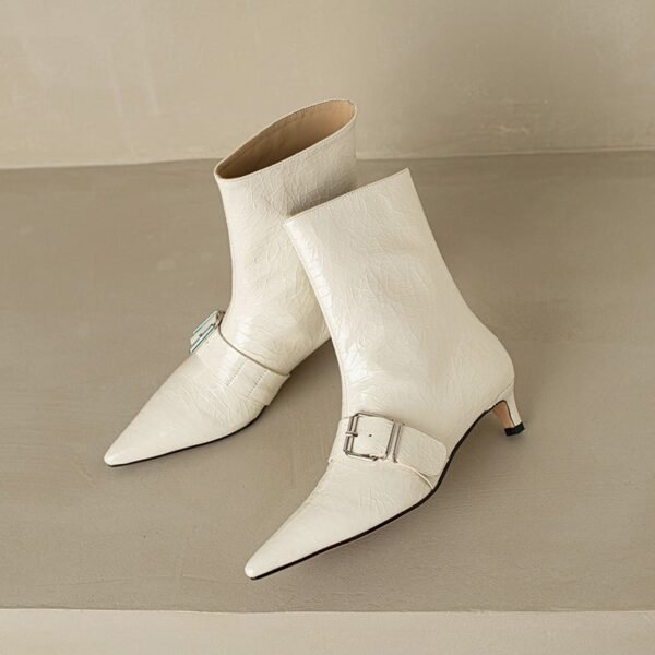 CHIKO Adaiba Pointy Toe Kitten Heels Ankle Boots - Image 2