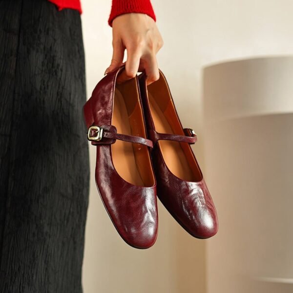 CHIKO Aceline Round Toe Block Heels Mary Jane Shoes