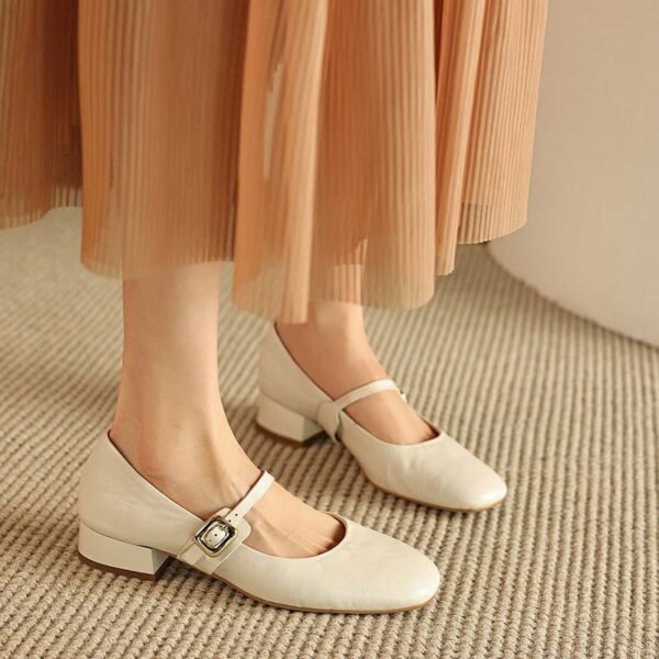 CHIKO Aceline Round Toe Block Heels Mary Jane Shoes - Image 2