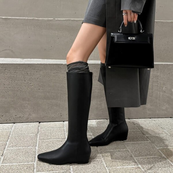 CHIKO Abigail Pointy Toe Wedge Knee High Boots - Image 2