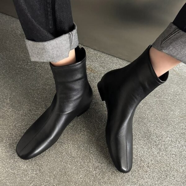 CHIKO Achala Round Toe Block Heels Ankle Boots
