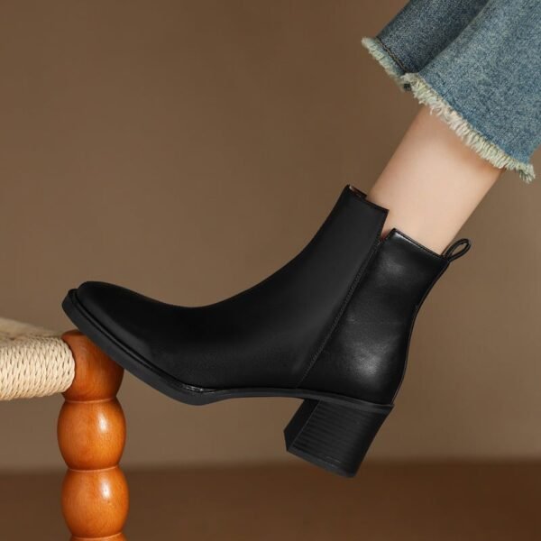 CHIKO Abiba Round Toe Block Heels Ankle Boots - Image 2