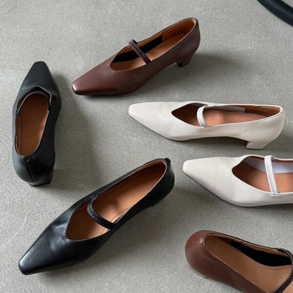 CHIKO Abia Pointy Toe Block Heels Pumps Shoes - Image 2