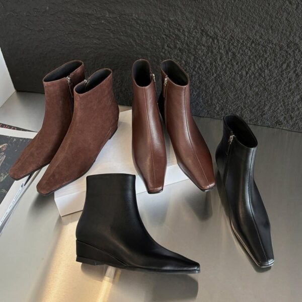 CHIKO Aesara Pointy Toe Wedge Ankle Boots - Image 2