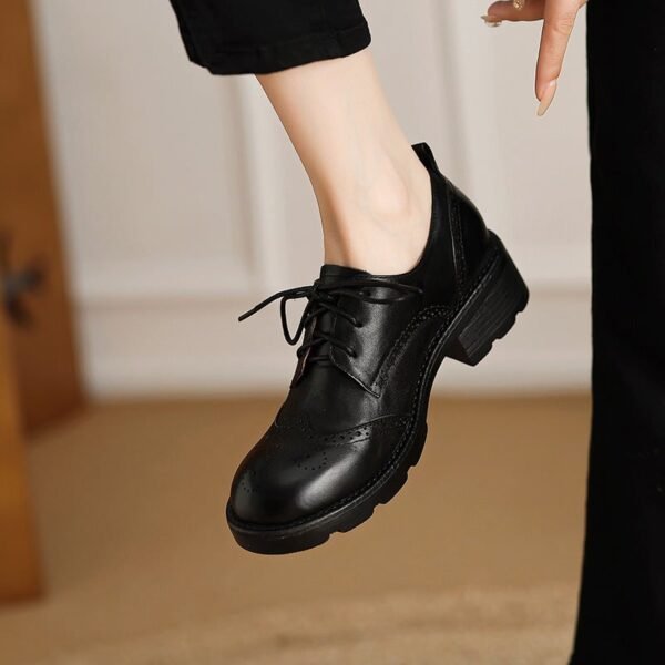 CHIKO Afaf Round Toe Block Heels Oxfords Shoes - Image 2
