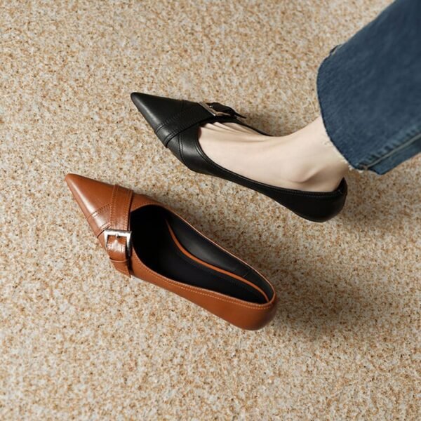 CHIKO Aarna Pointy Toe Kitten Heels Pumps Shoes - Image 2