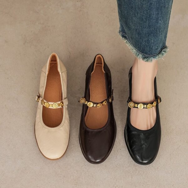 CHIKO Adalinde Round Toe Wedge Mary Jane Shoes