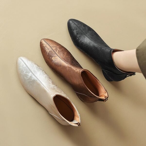 CHIKO Aelia Pointy Toe Block Heels Ankle Boots