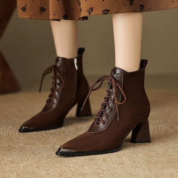 CHIKO Adler Pointy Toe Block Heels Ankle Boots - Image 2