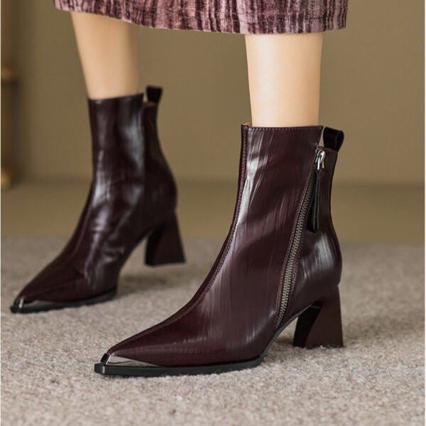 CHIKO Aeres Pointy Toe Block Heels Ankle Boots - Image 2