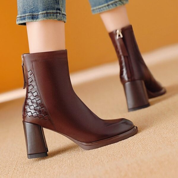 CHIKO Adoeete Square Toe Block Heels Ankle Boots