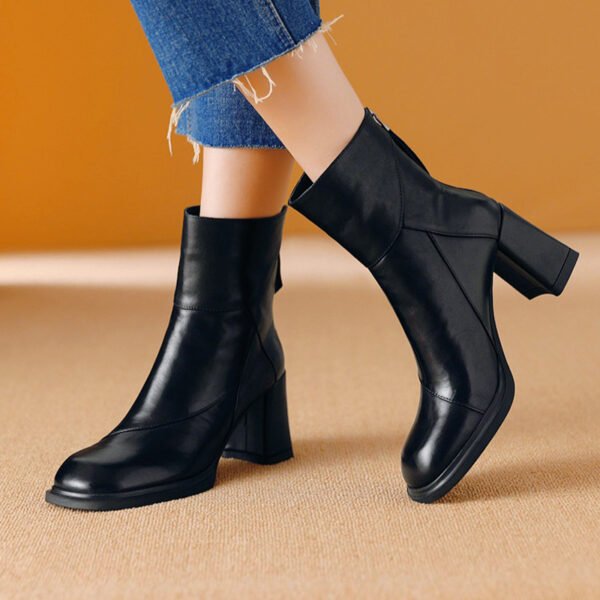 CHIKO Adoncia Square Toe Block Heels Ankle Boots - Image 2