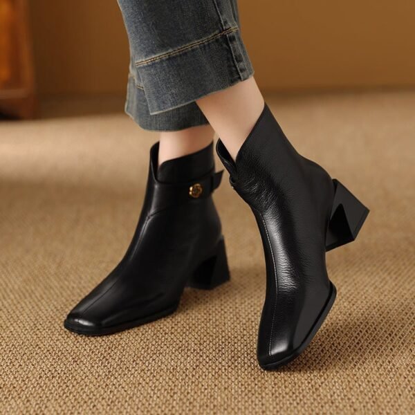 CHIKO Adonia Square Toe Block Heels Ankle Boots - Image 2