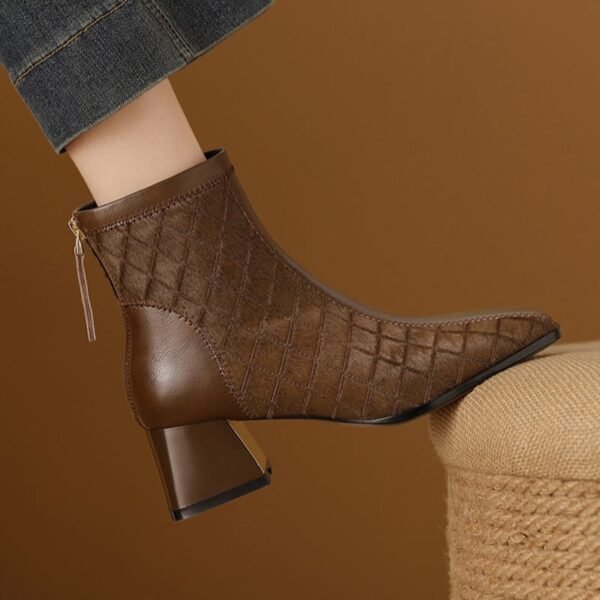 CHIKO Adonica Square Toe Block Heels Ankle Boots - Image 2