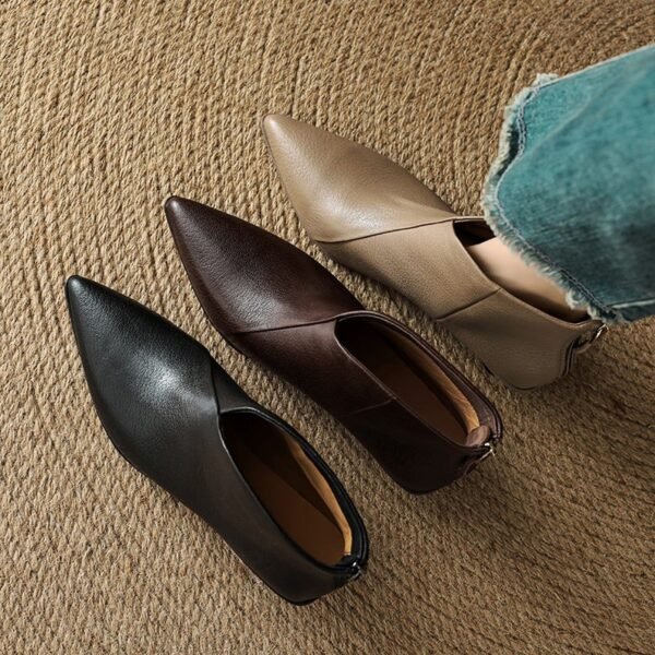 CHIKO Aerilyn Pointy Toe Kitten Heels Ankle Boots
