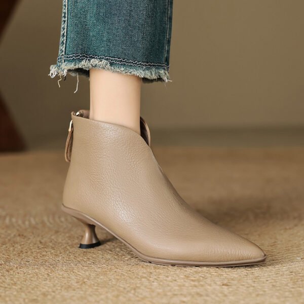 CHIKO Aerilyn Pointy Toe Kitten Heels Ankle Boots - Image 2
