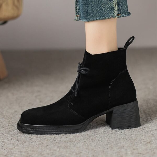CHIKO Adjoa Square Toe Block Heels Ankle Boots - Image 2