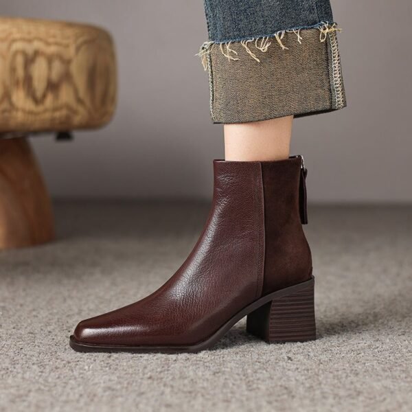 CHIKO Adria Pointy Toe Block Heels Ankle Boots