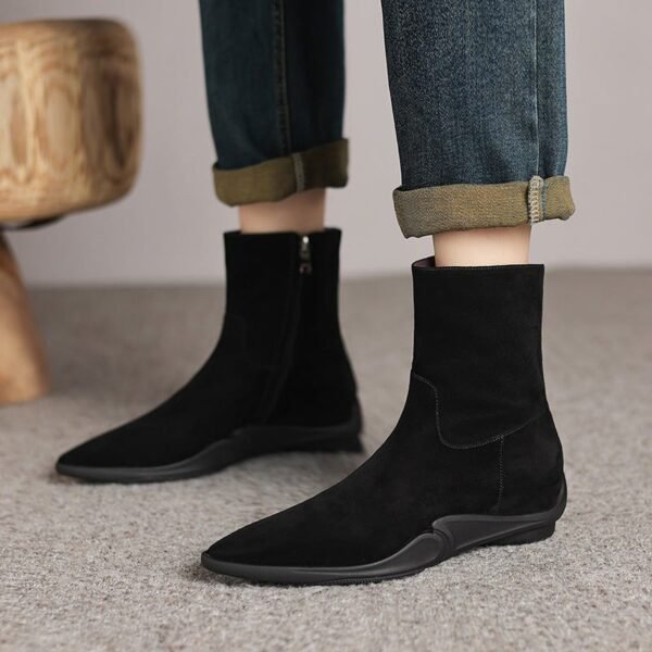 CHIKO Adrianne Pointy Toe Block Heels Ankle Boots