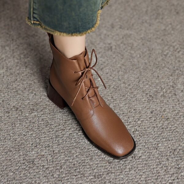 CHIKO Adriel Square Toe Block Heels Ankle Boots