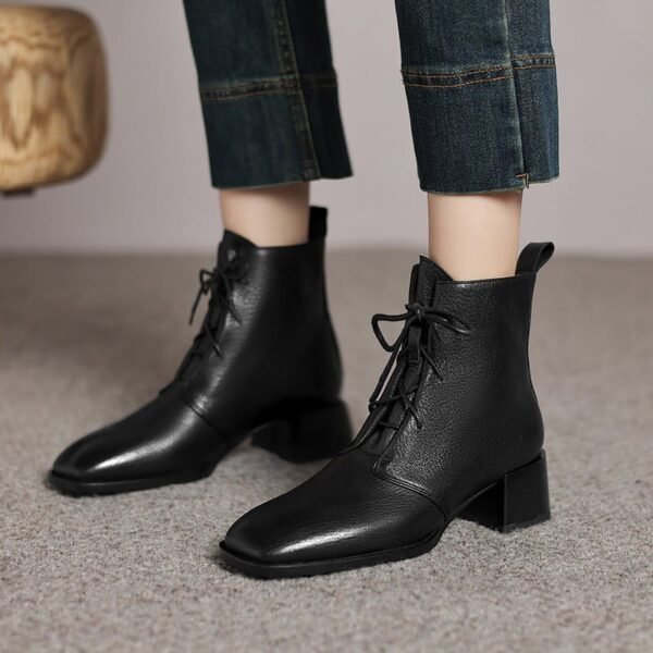 CHIKO Adriel Square Toe Block Heels Ankle Boots - Image 2