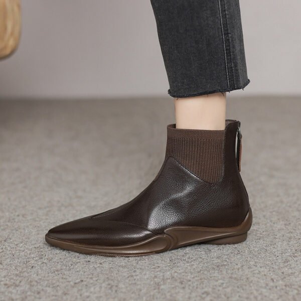 CHIKO Aelwen Pointy Toe Block Heels Ankle Boots - Image 2