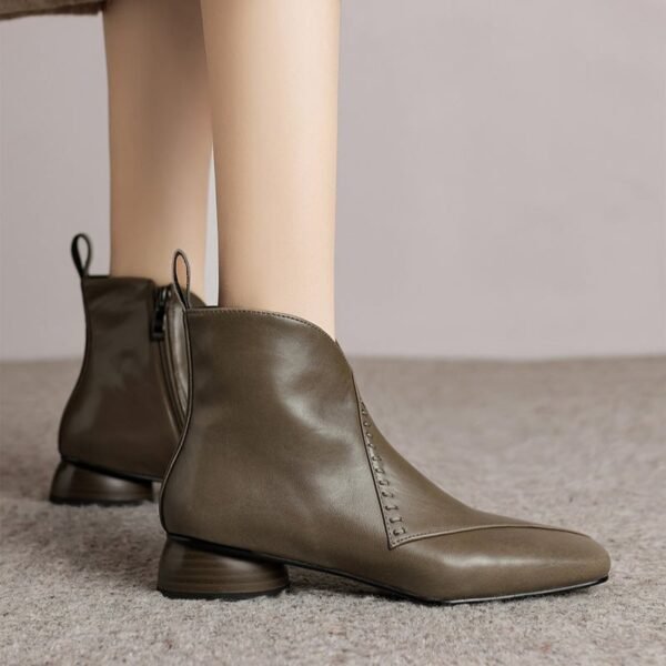 CHIKO Ady Square Toe Block Heels Ankle Boots - Image 2