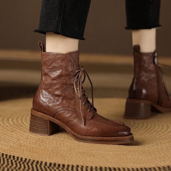 CHIKO Adana Round Toe Block Heels Ankle Boots - Image 2