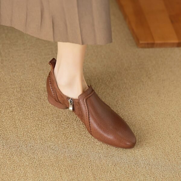 CHIKO Abbie Round Toe Block Heels Loafers Shoes