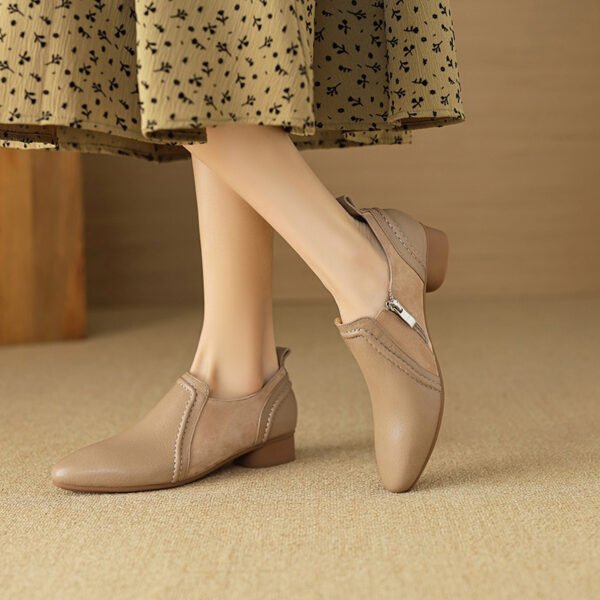 CHIKO Abbie Round Toe Block Heels Loafers Shoes - Image 2