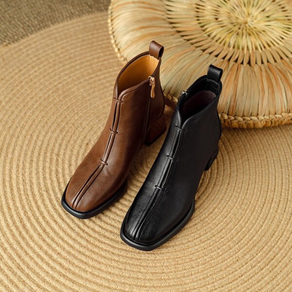 CHIKO Abcde Square Toe Block Heels Ankle Boots - Image 2
