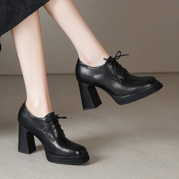 CHIKO Aalilyanna Square Toe Chunky Heels Oxfords Shoes - Image 2