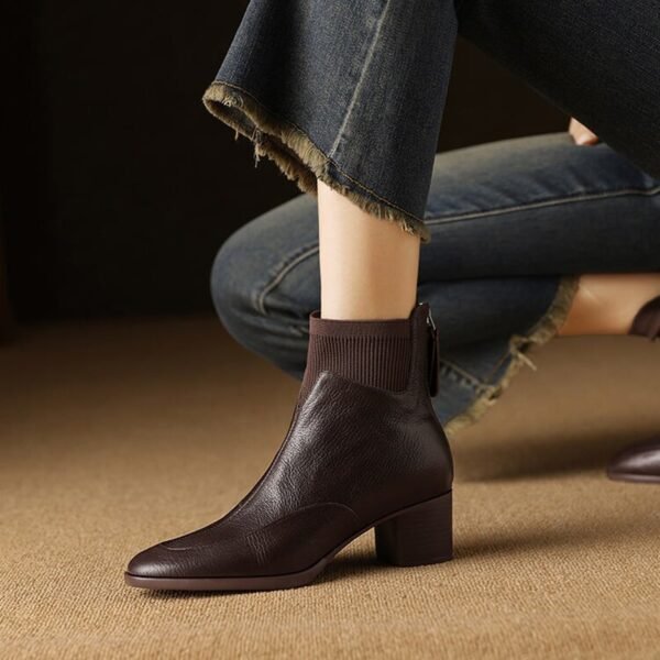 CHIKO Aika Round Toe Block Heels Ankle Boots - Image 2