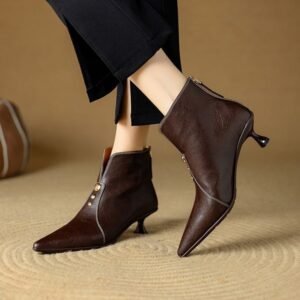 CHIKO Aidy Pointy Toe Kitten Heels Ankle Boots