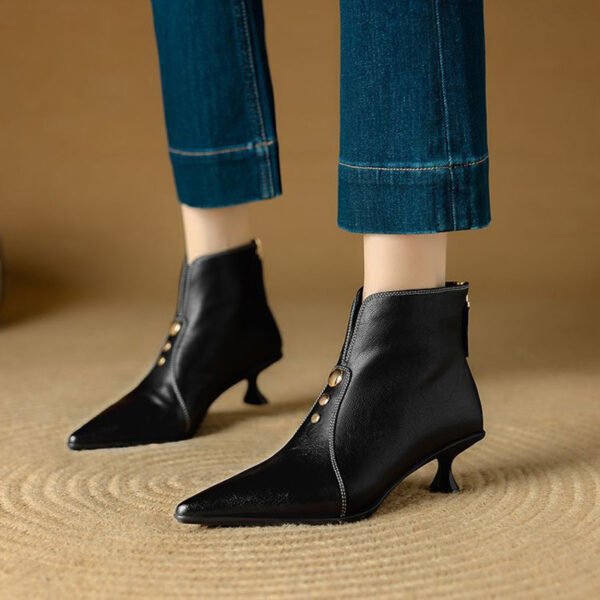 CHIKO Aidy Pointy Toe Kitten Heels Ankle Boots - Image 2