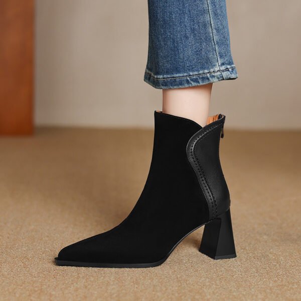 CHIKO Aikaterini Pointy Toe Chunky Heels Ankle Boots - Image 2