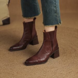 CHIKO Ahti Pointy Toe Block Heels Ankle Boots
