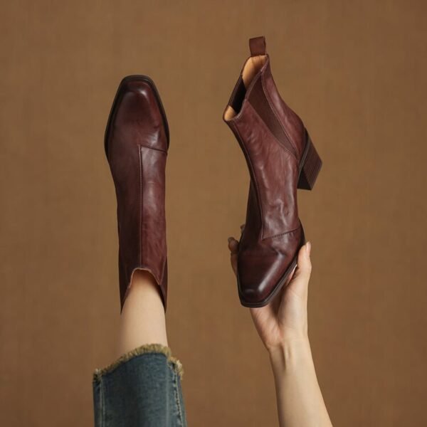 CHIKO Ahti Pointy Toe Block Heels Ankle Boots - Image 2