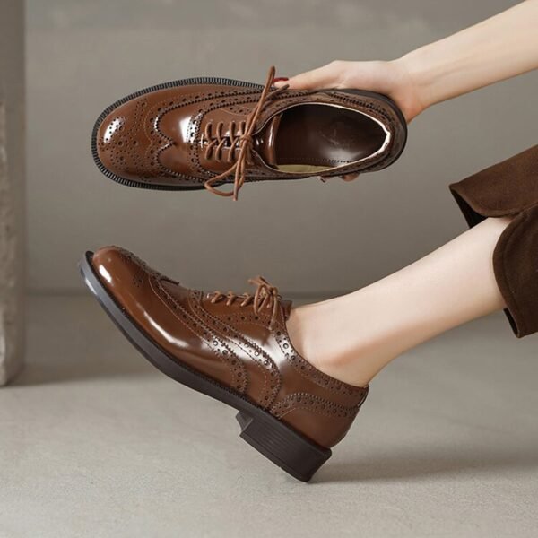CHIKO Ahadi Round Toe Block Heels Oxfords Shoes