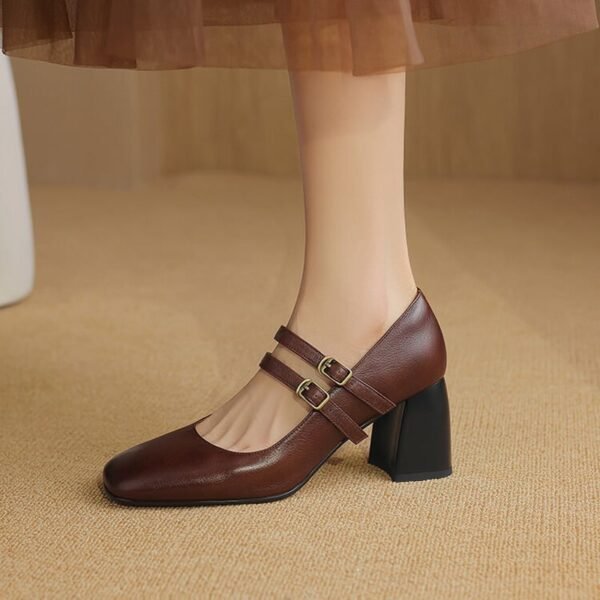 CHIKO Aideen Square Toe Block Heels Mary Jane Shoes - Image 2