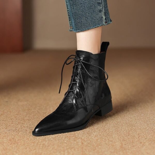 CHIKO Agni Pointy Toe Block Heels Ankle Boots - Image 2