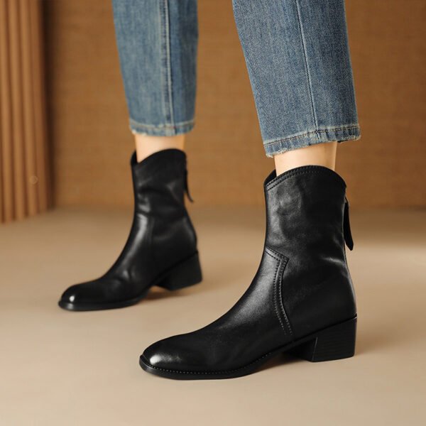 CHIKO Afric Round Toe Block Heels Ankle Boots - Image 2