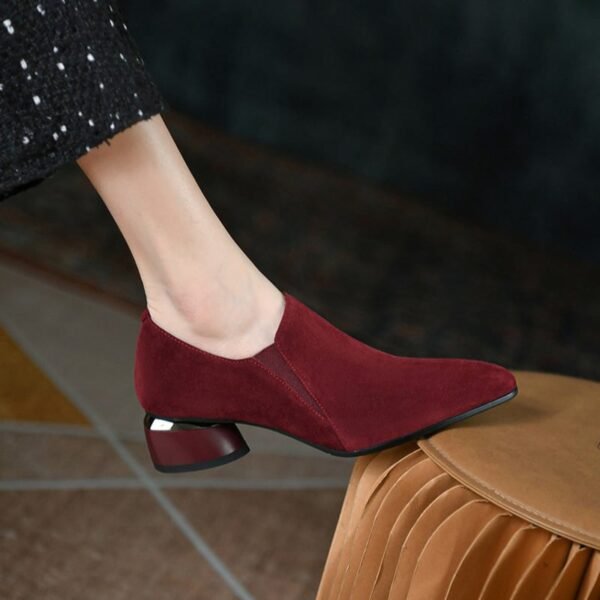 CHIKO Agafya Pointy Toe Block Heels Pumps Shoes